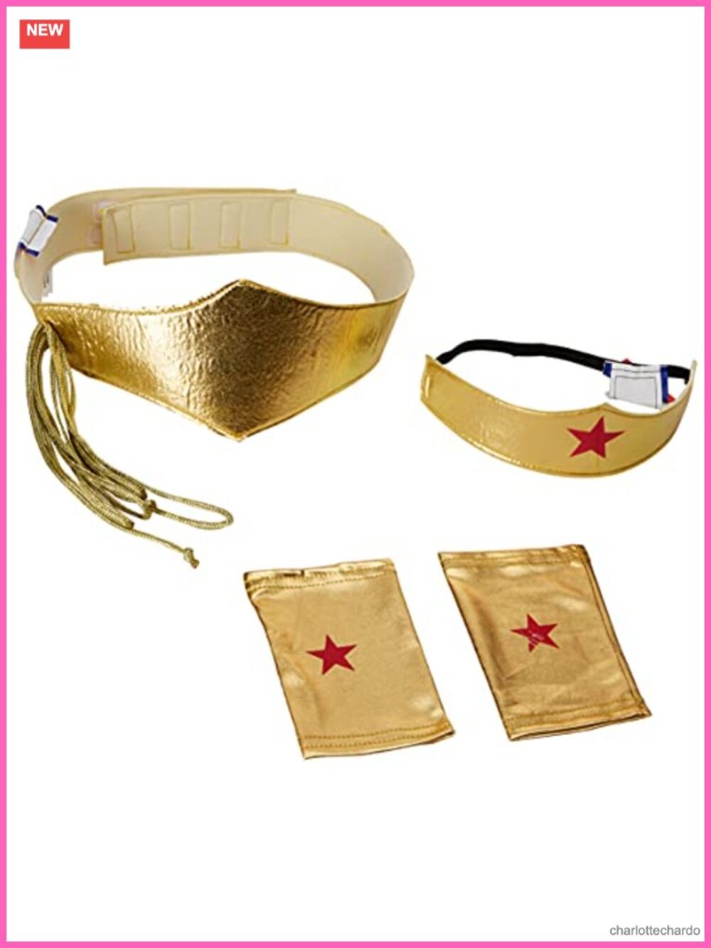 DC Comics Wonder Woman Accessory Kit Tiara Belt Lasso Gauntlets Adult